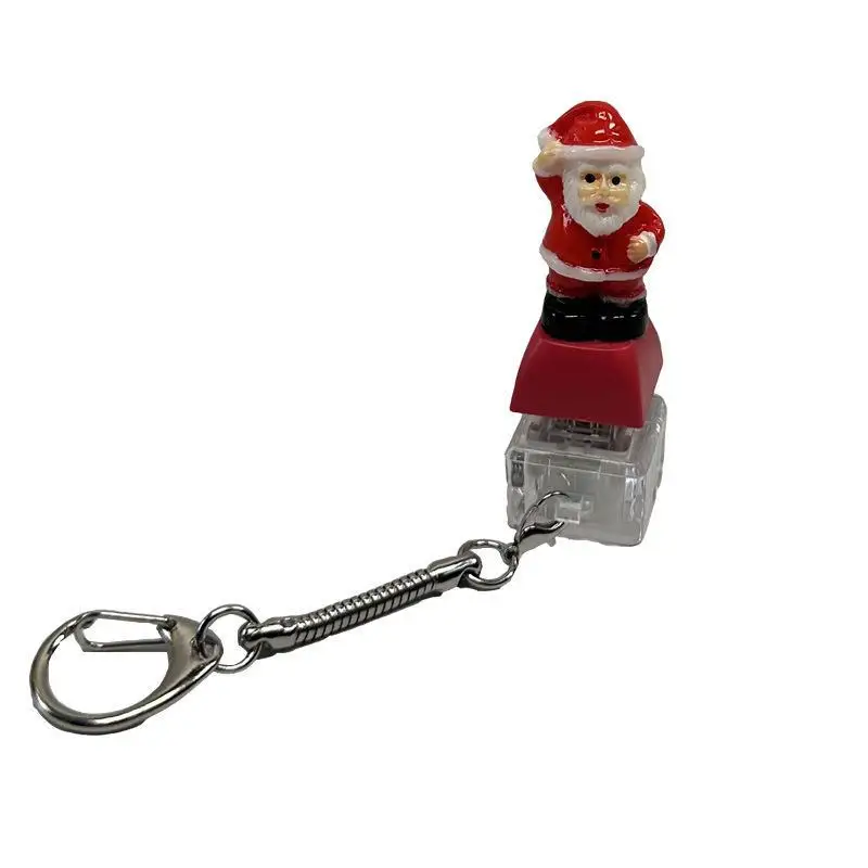 Weihnachtsthemen-Tastatur-Schlüsselanhänger, Stressabbau-Spielzeug, Schlüsselanhänger, Fidget-Tastatur-Clicker, Taschenanhänger, Anhänger – Detail 2