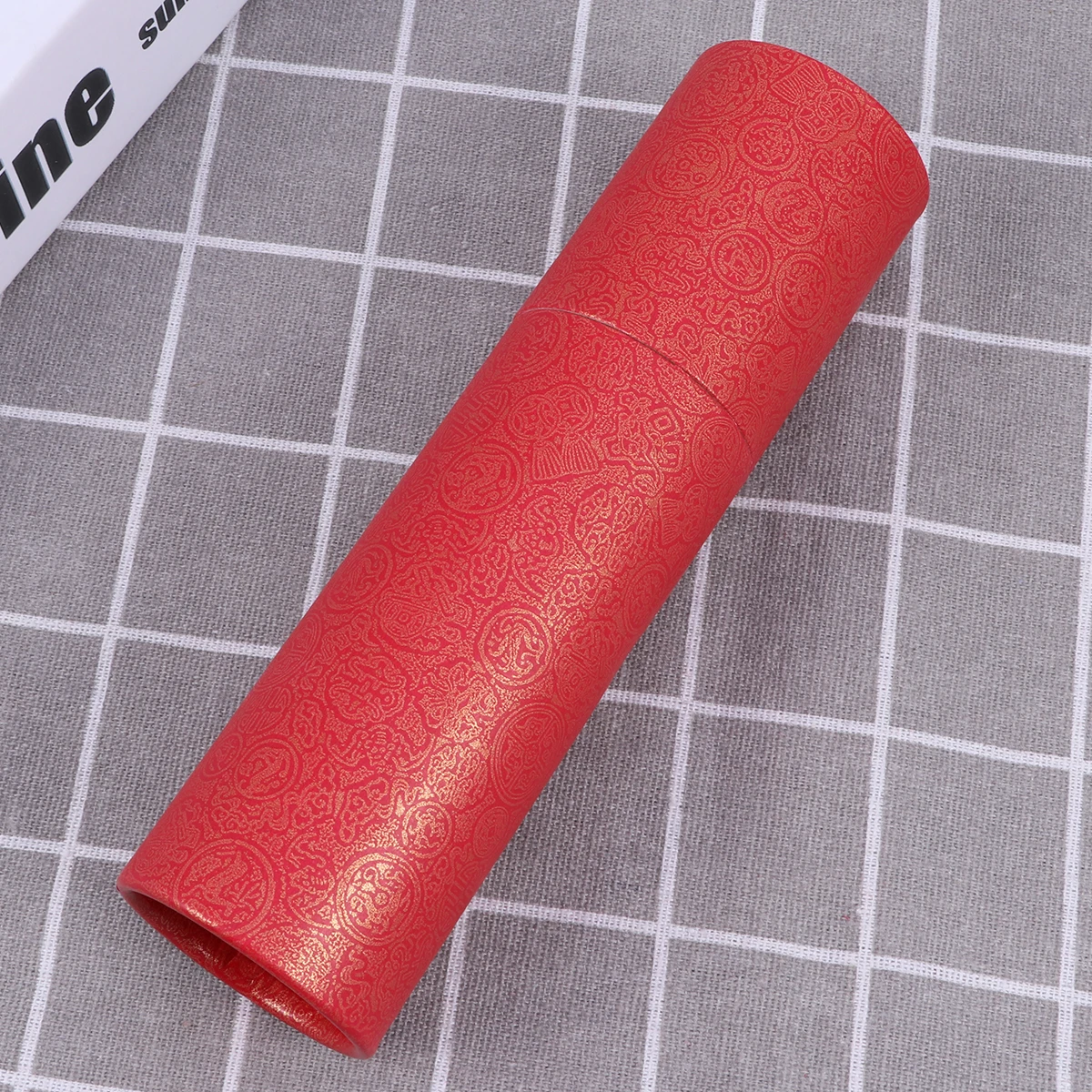 Photo Storage Tube 6 Inch Red Rigid Waterproof Poster Cylinder For Maps Paintings Artwork Large Prints Drawing Fishing Rods