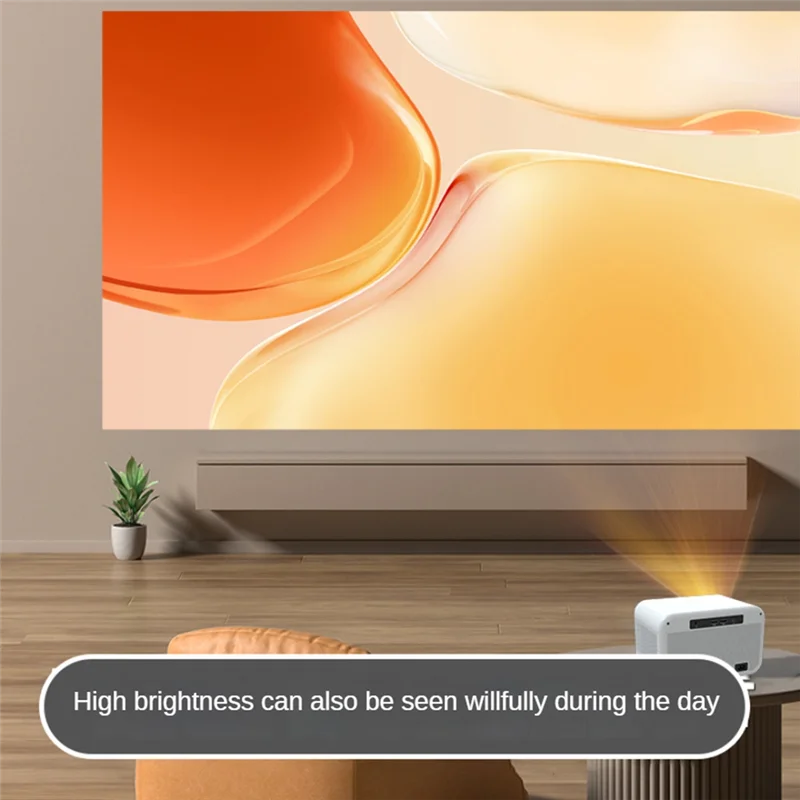 

AB41-умный проектор с электрической фокусировкой, белый Wi-Fi-проектор, портативный проектор для домашнего кинотеатра и офисного кинотеатра, вилка европейского стандарта