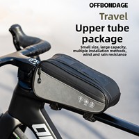 OFFBONDAGE Bicycle Bag PU Rainproof Cycling Top Front Tube Frame Bag Large Capacity MTB Road Bicycle Pannier Bike Accessories