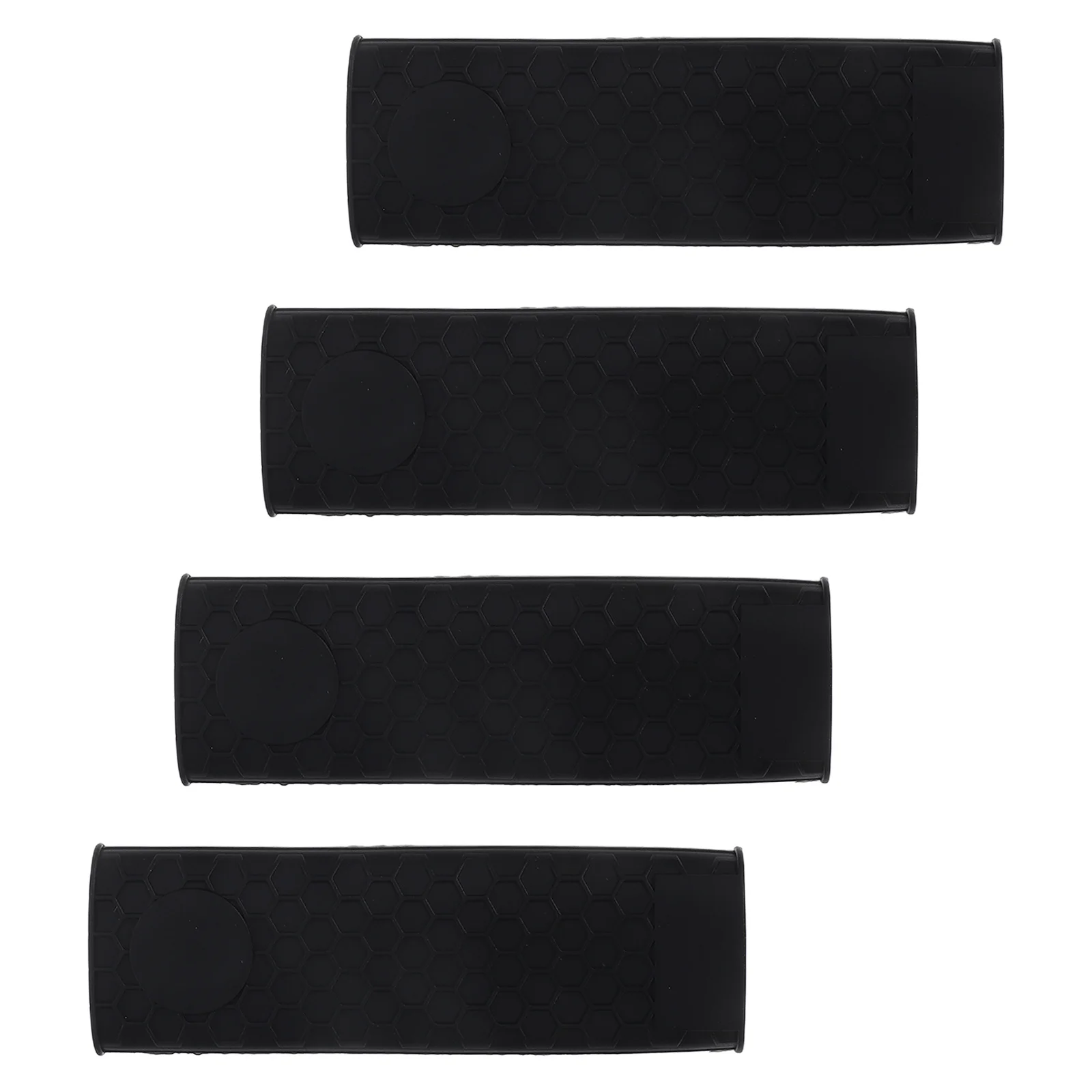 

4Pcs Universal Silicone Handle Cover for Hot Pans Heat Resistant Grip Sleeve Black Kitchen Safety Accessory Pot Handle Holder