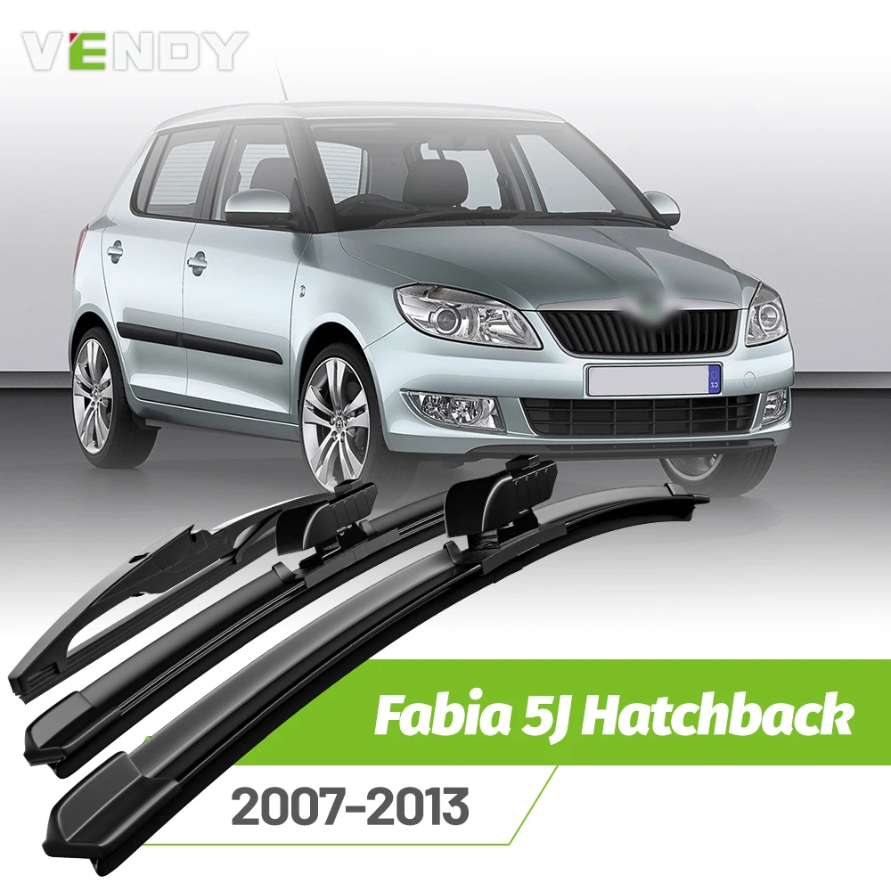 

Front & Rear Wiper Blades Set For Skoda Fabia 5J MK2 Hatchback 2007-2013 Windshield Windscreen Window Rain Brushes 21"+21"+13"