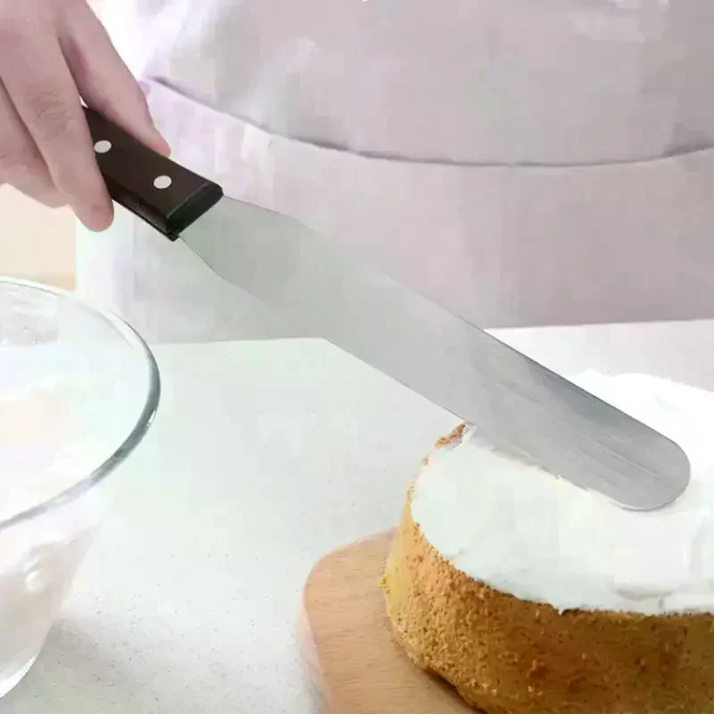 Stainless Steel Cake Spatula Butter Cream Icing Frosting Knife Smoother Brush Kitchen Pastry Cake Decoration Tools 4/6/8/10 Inch