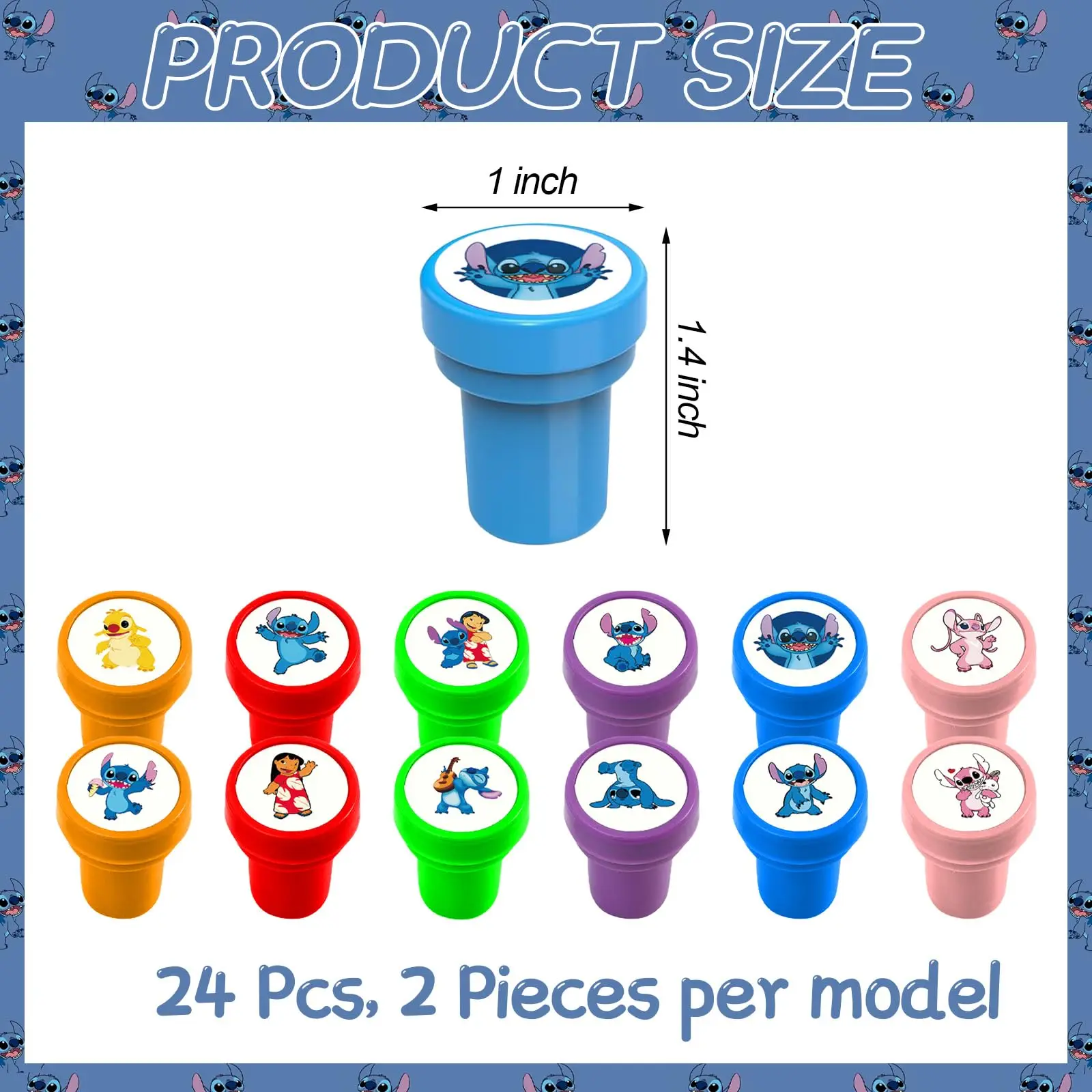 ليلو ستيتش حفلة عيد ميلاد تفضل الكرتون الشكل ختم Stamps هدايا عيد ميلاد للأطفال هالوين عيد الميلاد تذكارية الديكور #3