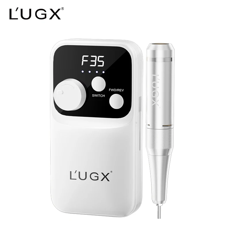 

2026 L'UGX LG602s Professional Power Portable Rechargeable Nail Drill Machine Type C Manicure 35000 RPM Electric Nail Drills