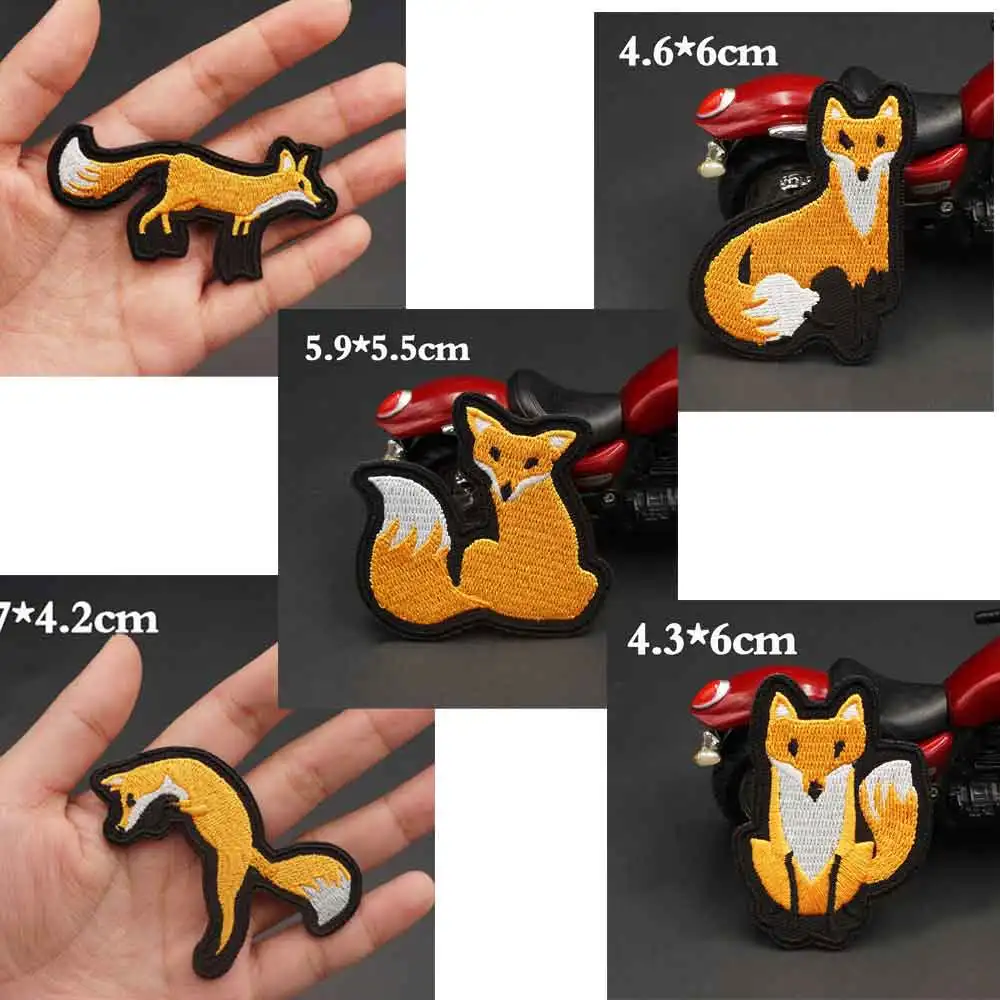 cute fox EMBROIDERY PATCH AA155-1，AA155-2，AA156,AA157,AA158,AA159,AA160,AA161,AA162,AA163