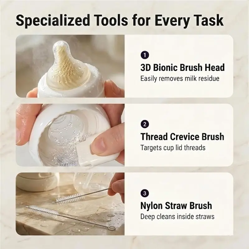 as96-portable-travel-bottle-cleaning-kit-with-baby-bottle-brush-set-drying-rack-for-newborn-essentials-silicone-cleaner