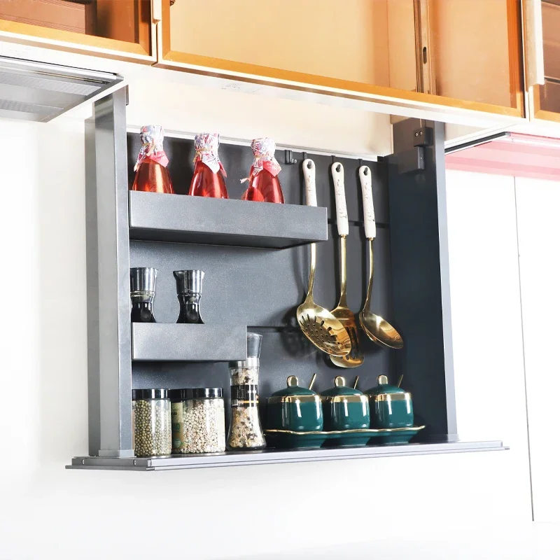 Angel Particles Custom Wholesale Home Kitchen Electric Lift Kitchenware Basket Closet Accessories Large Capacity Stainless Steel