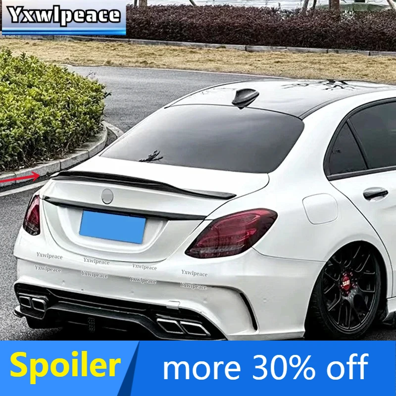 

PSM Style For Benz C Class Sedan 4-Door W205 C63 AMG C180 C200 C260 C300 Spoiler 2015- 2019 High Quality ABS Rear Trunk Spoiler