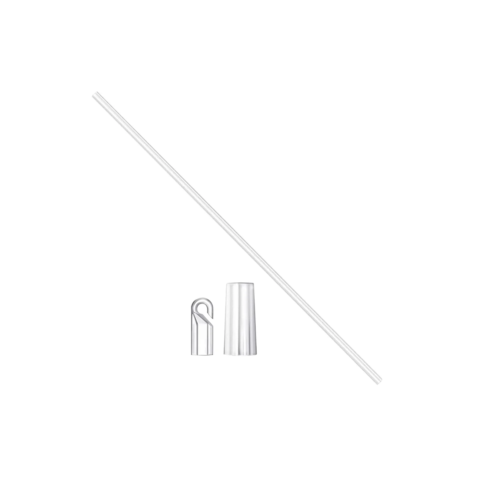 الستار سحب قضيب نافذة عصا أعمى واضح دائم مادة البولي بروبيلين قضيب الميل لظلال النوافذ الباب 15 بوصة الملحقات العمياء #2