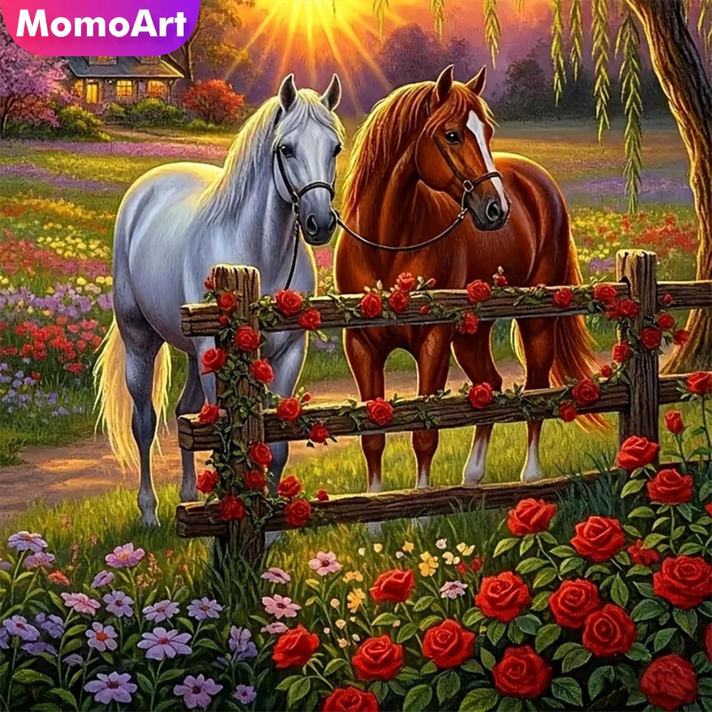 Embroidery Rose Stitch - Zestaw do haftu krzyżykowego Momoart, motyw