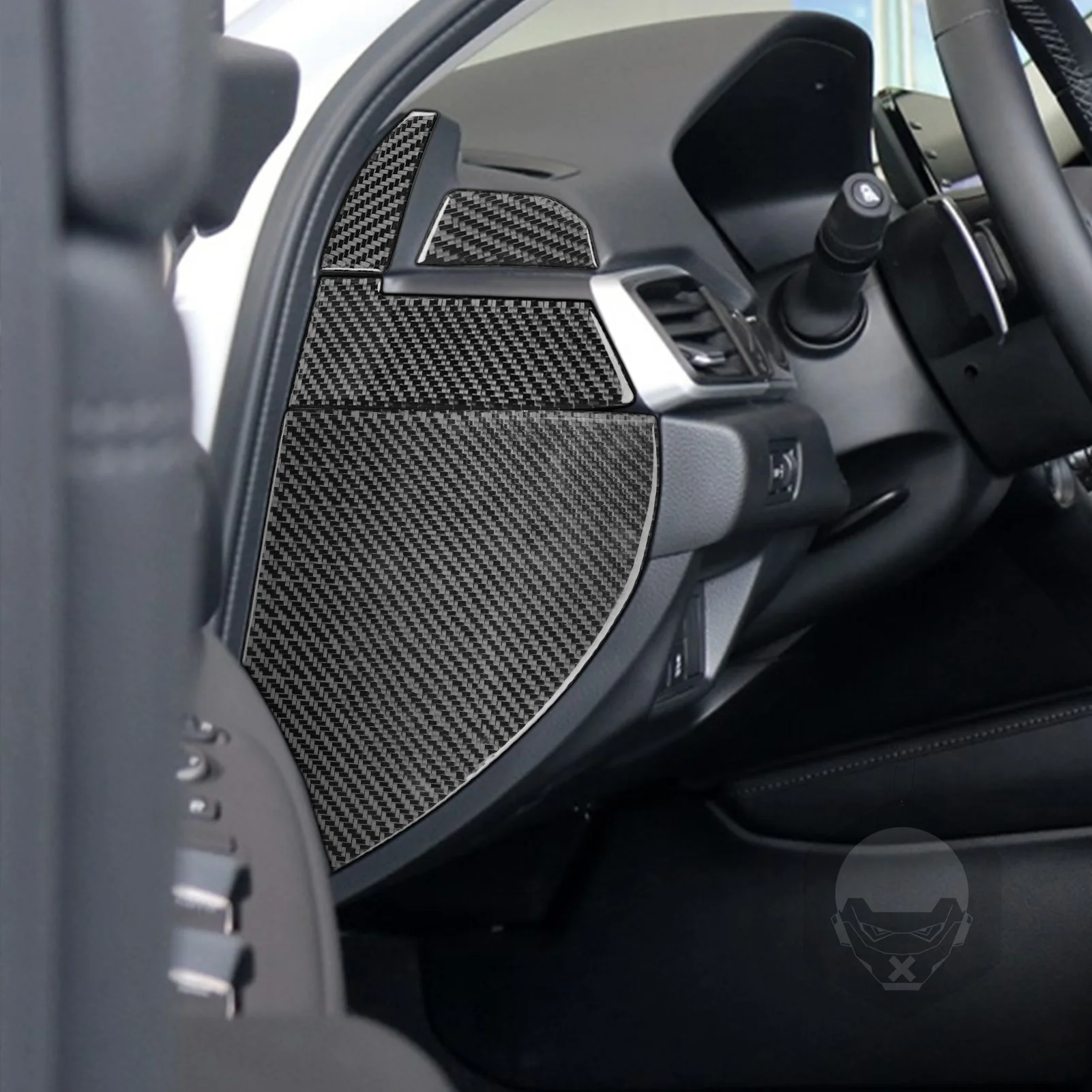 Real Carbon Fiber Car Accessories Dashboard Sides Decorative Cover Soft Sticker For Honda Accord 10th Gen 2018 2019 2020 2021 view 2