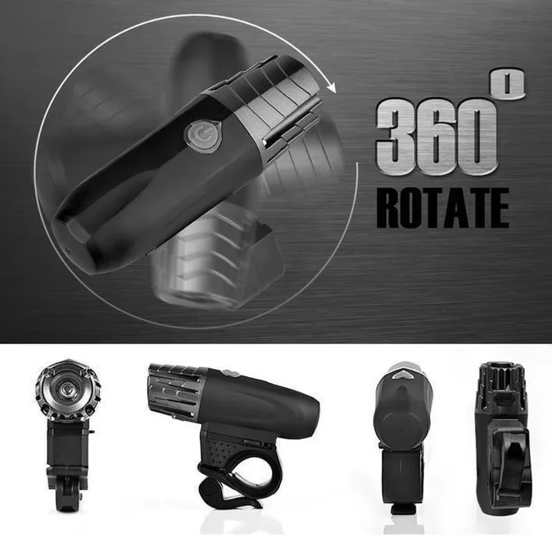 LED Bicycle Light 1000LM T6 USB Rechargeable Flashlight MTB Road Bike Accessories with Taillight