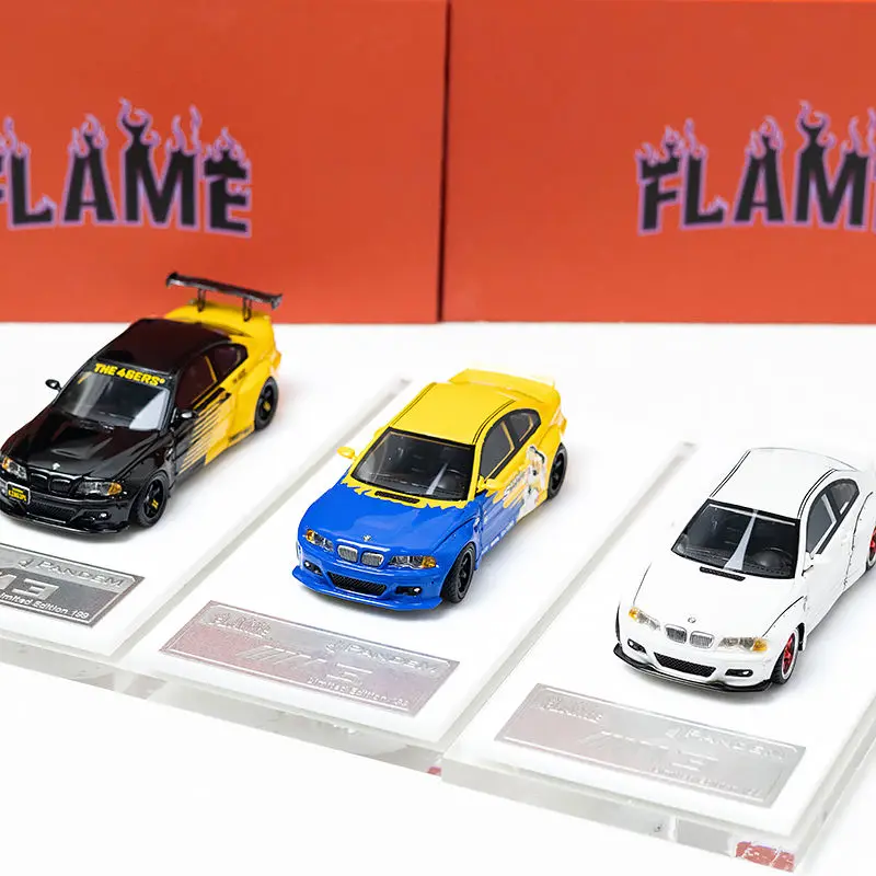 

Flame 1:64 Scale 3 Series Two-door Sports 4th Generation M3 CSL E46 Rocket Rabbit Wide Body Resin Car Model Collectible Toy Gift