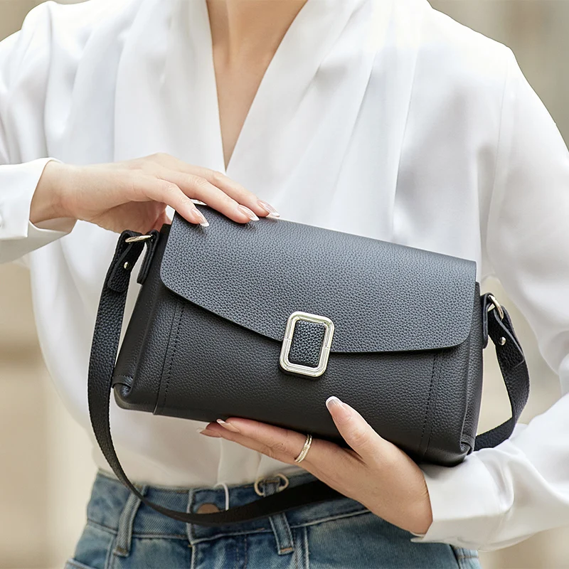 

Limited Designed Real Genuine Leather Shoulder Bag Soft Women Messenger Bag Crossbody Solid Female White Purses Sales #SC2082