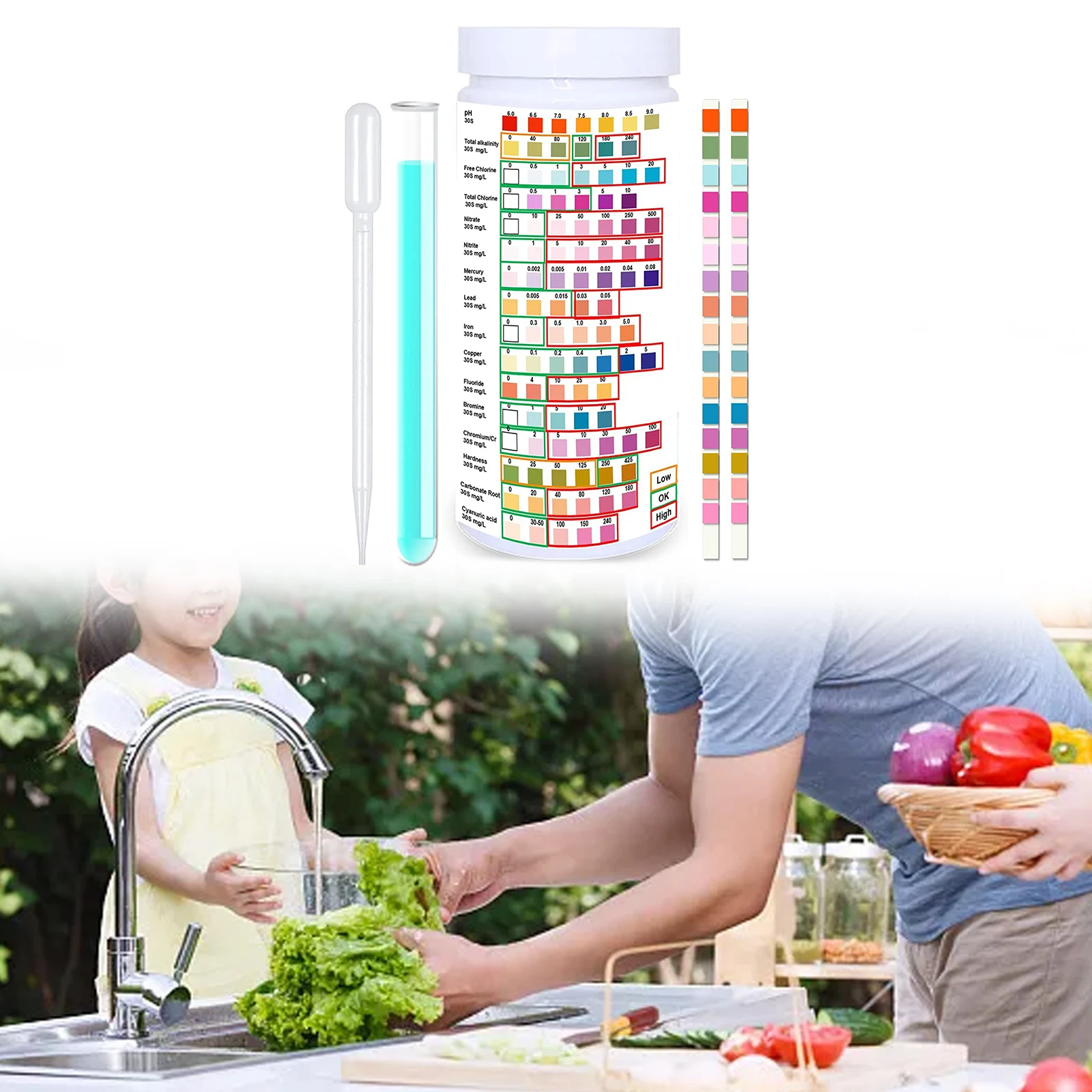 New Practical Water Test Strips Test Kit Useful Water Test Strips 16 In 1 Drinking Water For Science Education