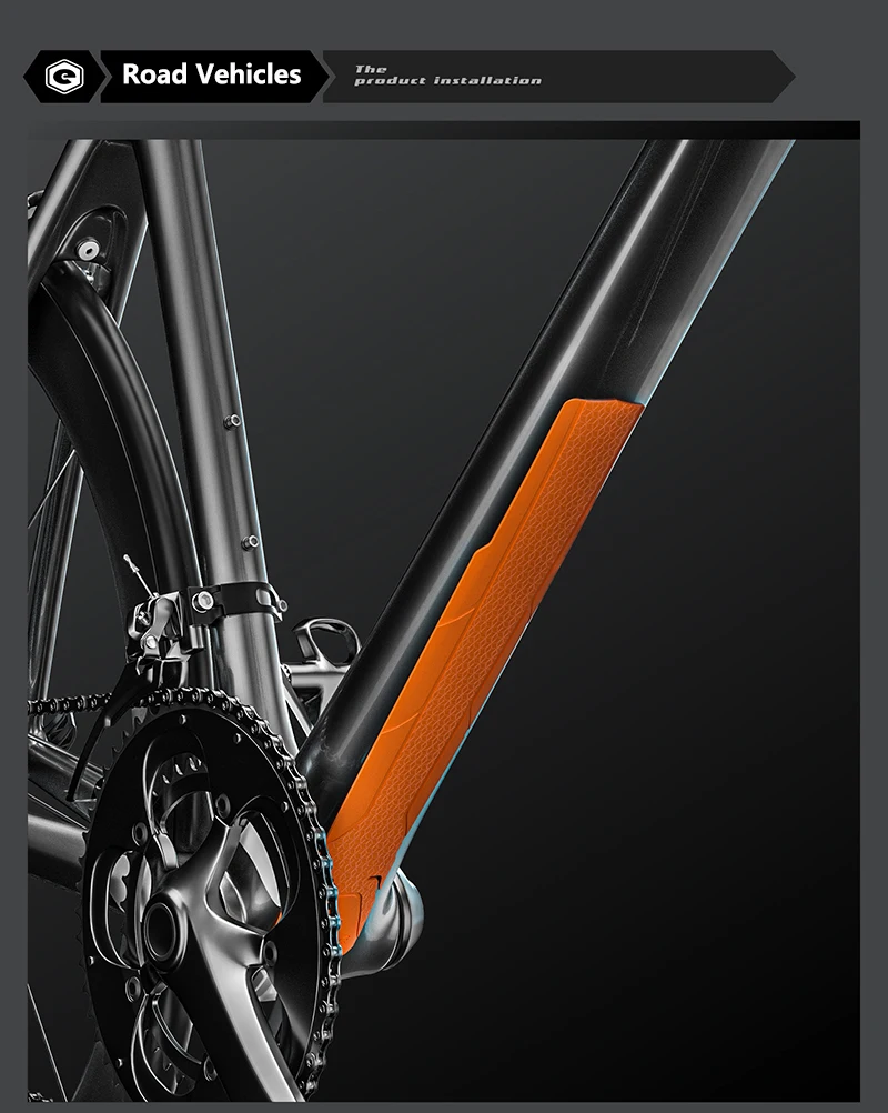 ENLEE Fahrradrahmen-Schutzaufkleber, MTB, Rennrad-Schutzabdeckung, abnehmbarer Fahrrad-Unterrohr, kratzfester Aufkleber, Bandschutz, Radfahren – Detail 14