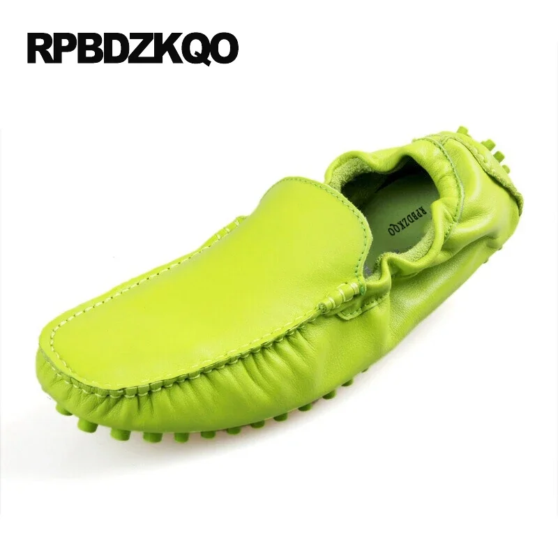 

Orange Comfort Loafers Shoes Green Breathable 2021 Summer Men Blue Nice Slip On Yellow Moccasins Casual Latest Footwear Fashion