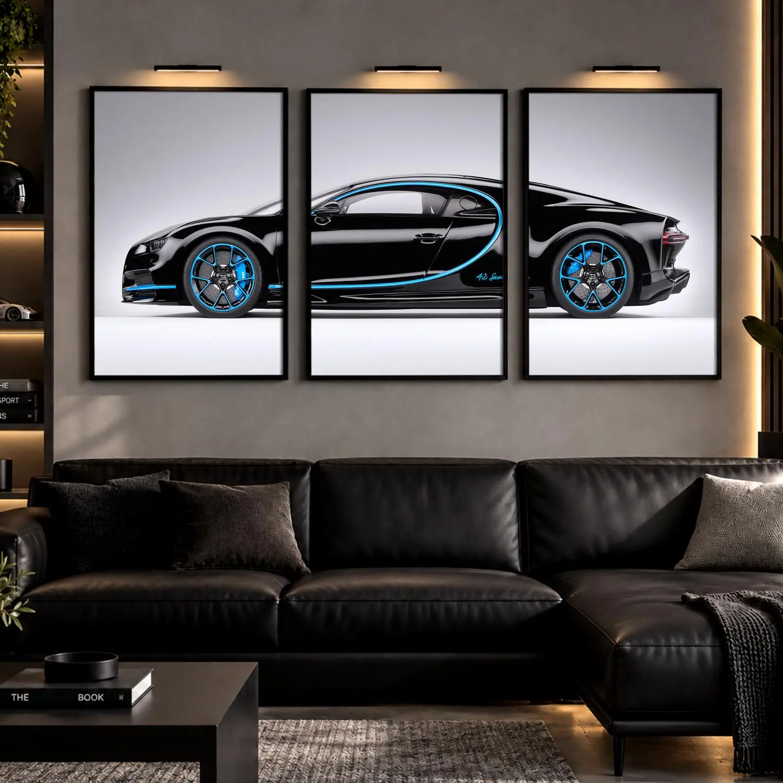3pc Extreme Power Car Painting Calligraphy Canvas Poster Set Wall Art Prints for Bedroom Living Room Home Decor Gift
