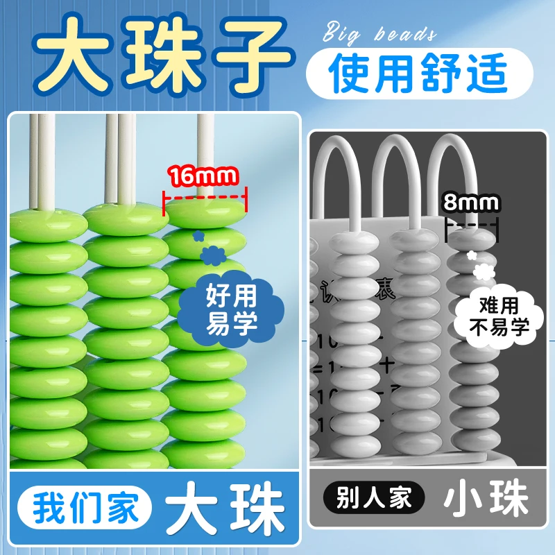 M&G Giocattoli educativi per il conteggio 5 cifre/9 cifre/12 cifre/13 cifre, Giocattoli per l'apprendimento della matematica in età prescolare Numero Montessori Aritmetico Abacu