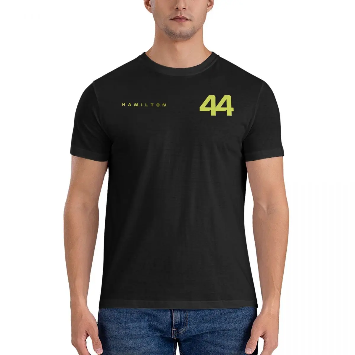 Novelty 44 Modern T-Shirts for Men Round Collar 100% Cotton T Shirts Lewis Hamilton Short Sleeve Tee Shirt Printed Clothes