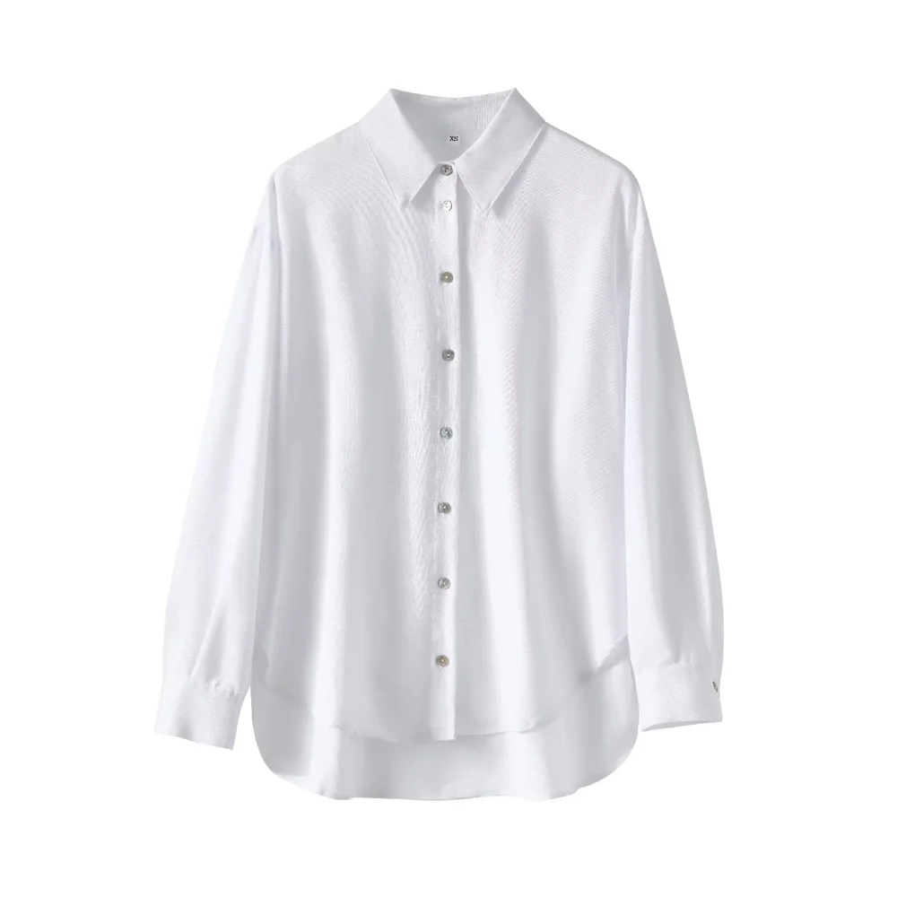 PB & ZA-قميص بطية صدر فضفاض وبسيط للنساء ، بلوزة غير رسمية ومتعددة الاستخدامات ، حالة مزاجية عصرية ، جديد ، ربيع ،