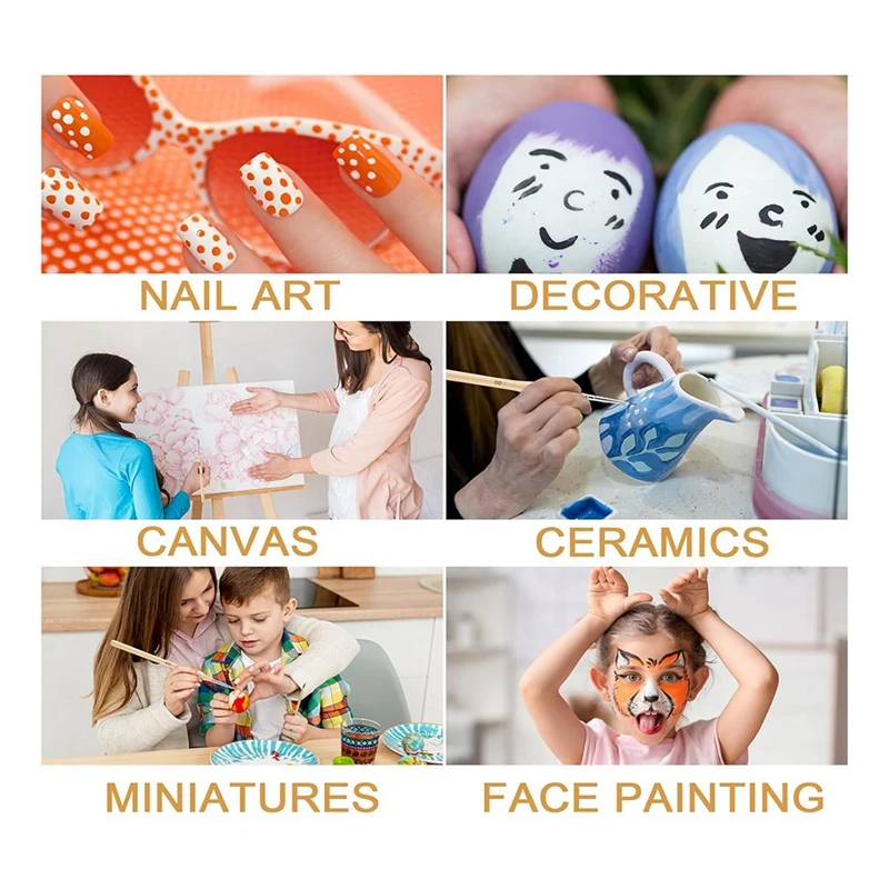 Ensemble de pinceaux de peinture à pointe fine, mini pinceaux modèles, artisanat facile à utiliser, 11 pièces