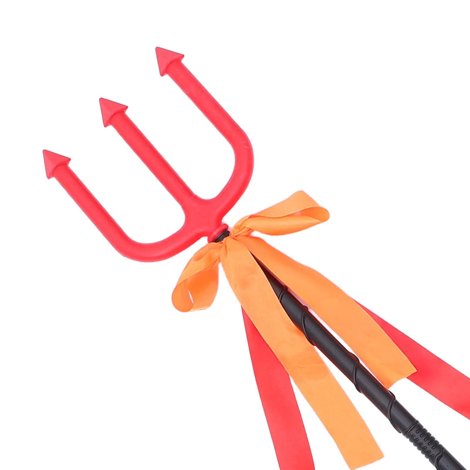 2pcs Plastic Trident For Halloween Devil Cosplay Prop Lightweight Simulation Design Fancy Dress Masquerade Party Accessory Decor