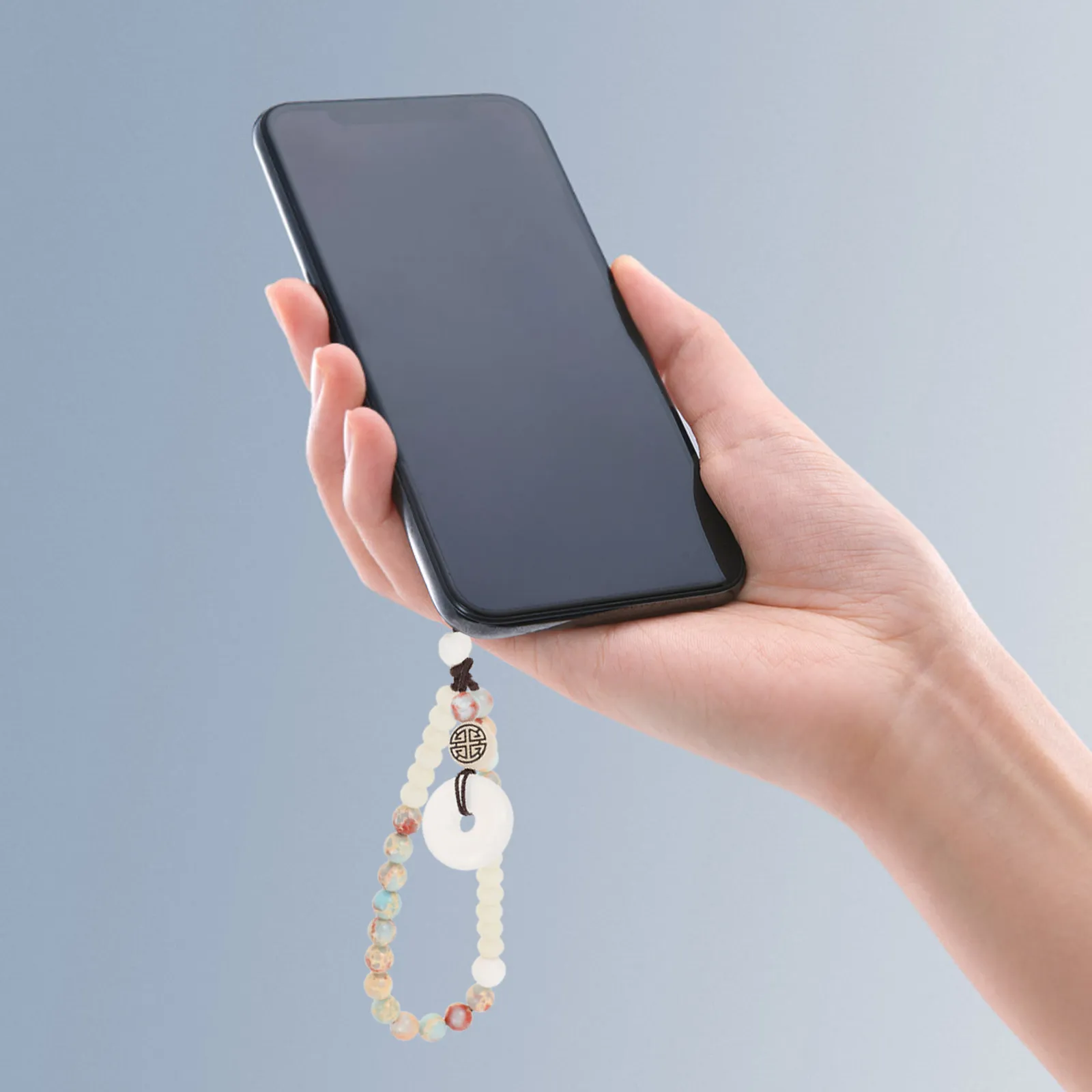 1Pcs Agate Pi Yao Protective Phone Lanyard Stylish Beaded Wrist Strap Fits All Holey Phones Cameras Small Gadgets Daily Wear