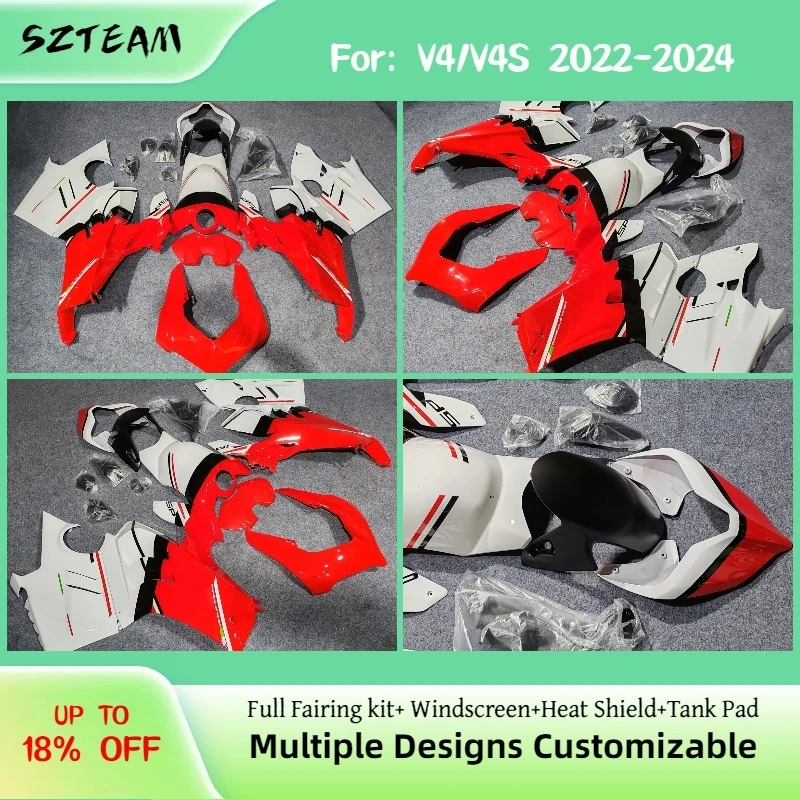 Body Panels Fairing Kit for DUCATI Panigaie V4S 2022 2023 2024 Fuel Tank Cover Injection Molded Motorcycle Fairings PRO-2