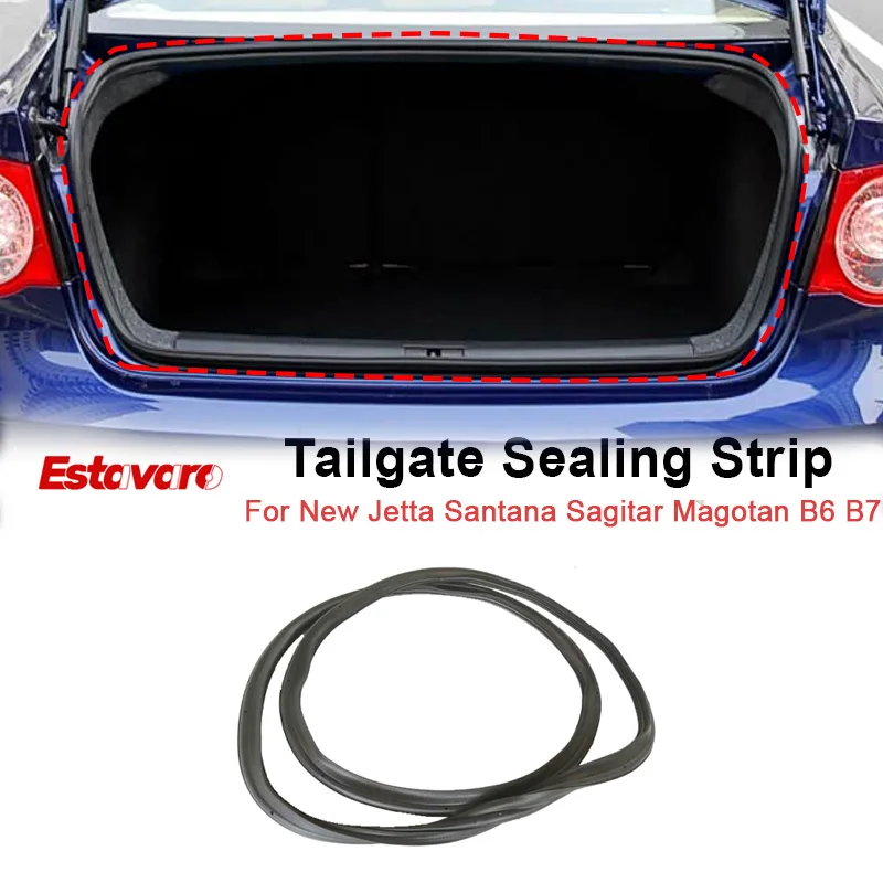 For New Jetta Santana Sagitar Magotan B6 B7 Trunk Rubber Sealing Tailgate Strips Waterproof Luggage Compartment Rubber Strips