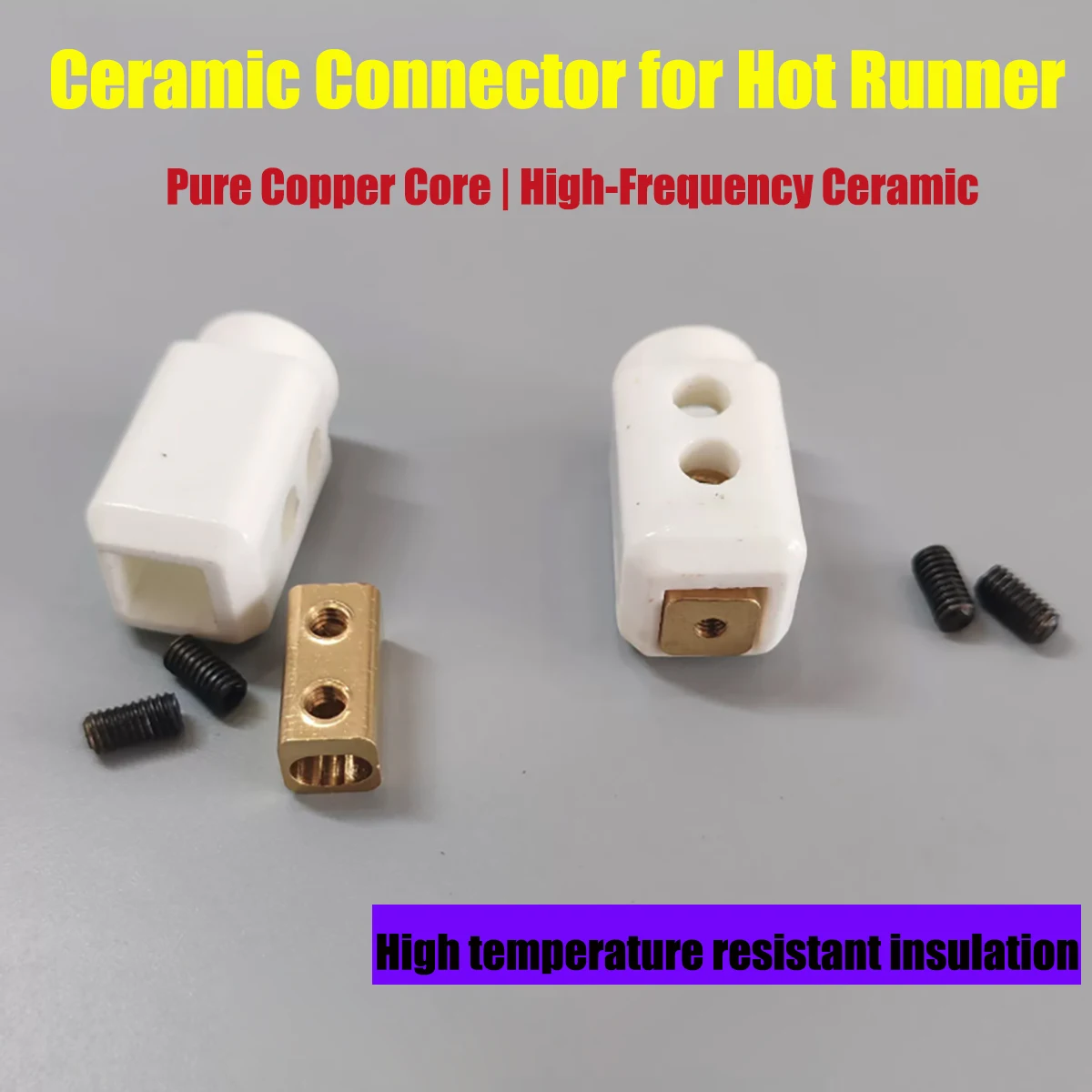 High Frequency Ceramic Terminal Connector Kit M3 M4 Thread For Hot Runner Mold Heating Tube Wiring Insulation Joint