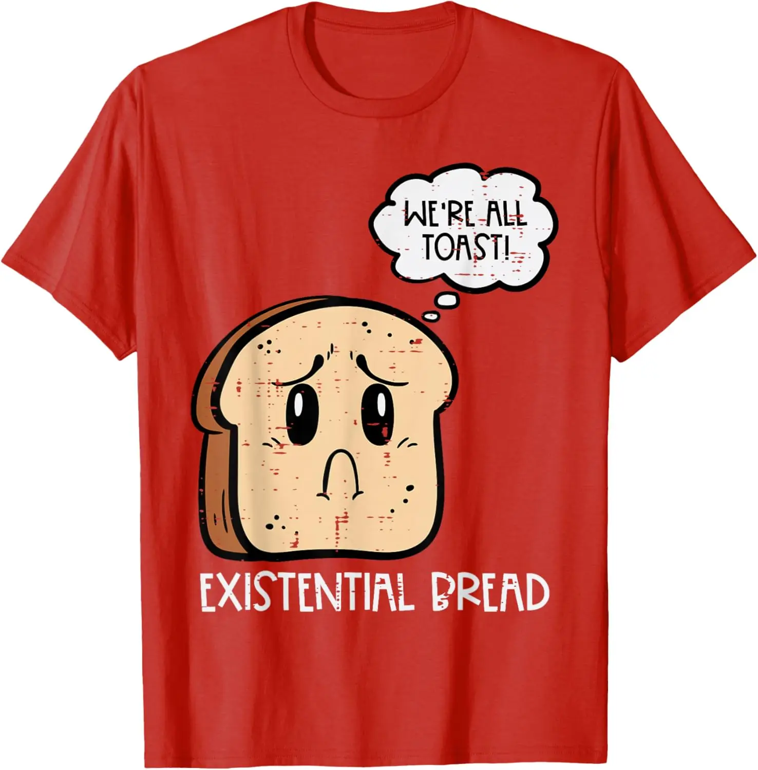 Women Summer Were All Toast Print T Shirt Casual Funny Graphic Short Sleeve Fashion Leisure Trendy Daily Wear Tee Top