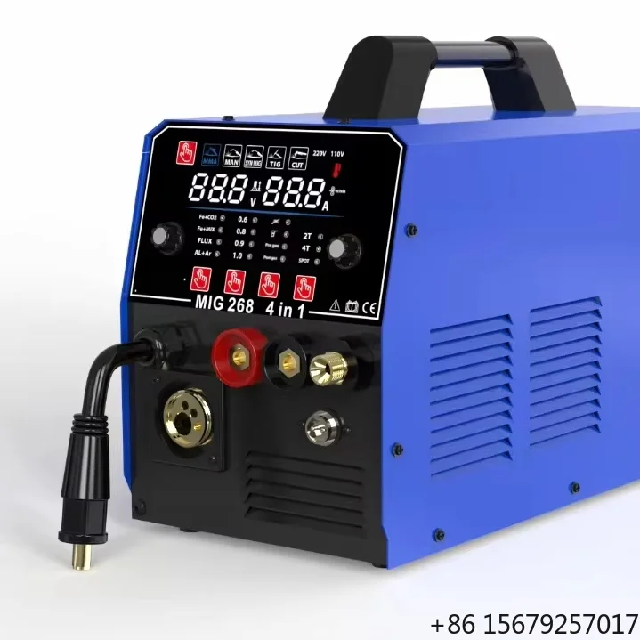 Portable 4 in 1 Mig Mma Tig Cut Welding Machine 220v Digital Display Inverter Arc Plasma Cutter for Home Use Repair