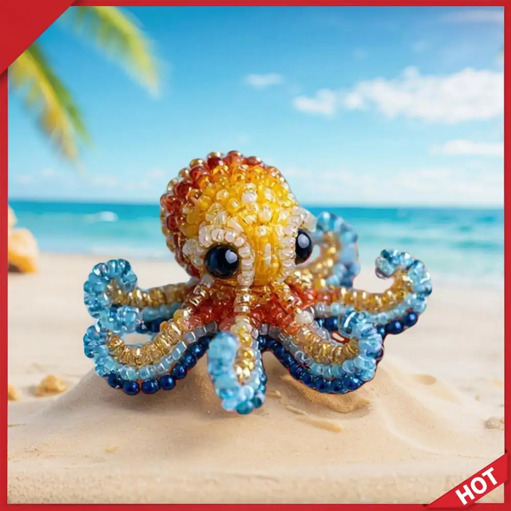 

Креативный набор для вышивания бисером, многоцелевой костюм для вышивания бисером на океанской тематике, износостойкий расслабляющий набор для вышивания бисера для любителей рукоделия