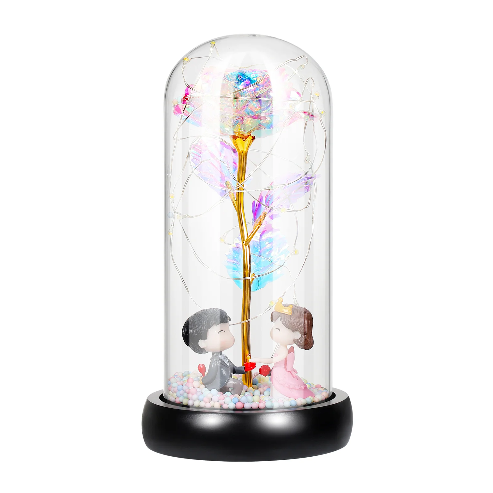 

Mermaid Birthday Decorations Table Christmas Rose Desk Preserved Desktop Lamp