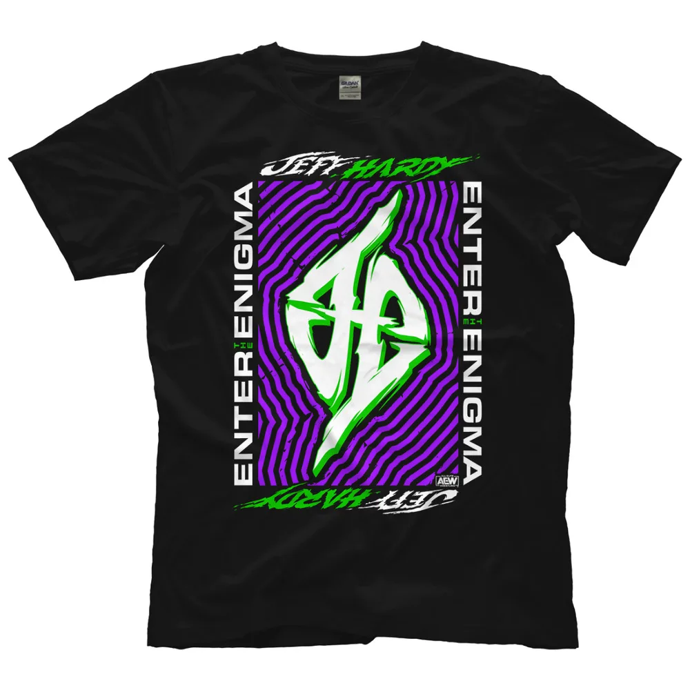 Jeff Hardy - Enter the Enigma AEW Official T-Shirt  High Quality 100%Cotton Short Sleeve