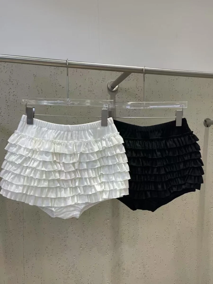 Cute Short Skirt Pants High Waist Cake Skirt Style Leg Lengthening Puffy Bloom Design Comfortable Breathable Casual Wear