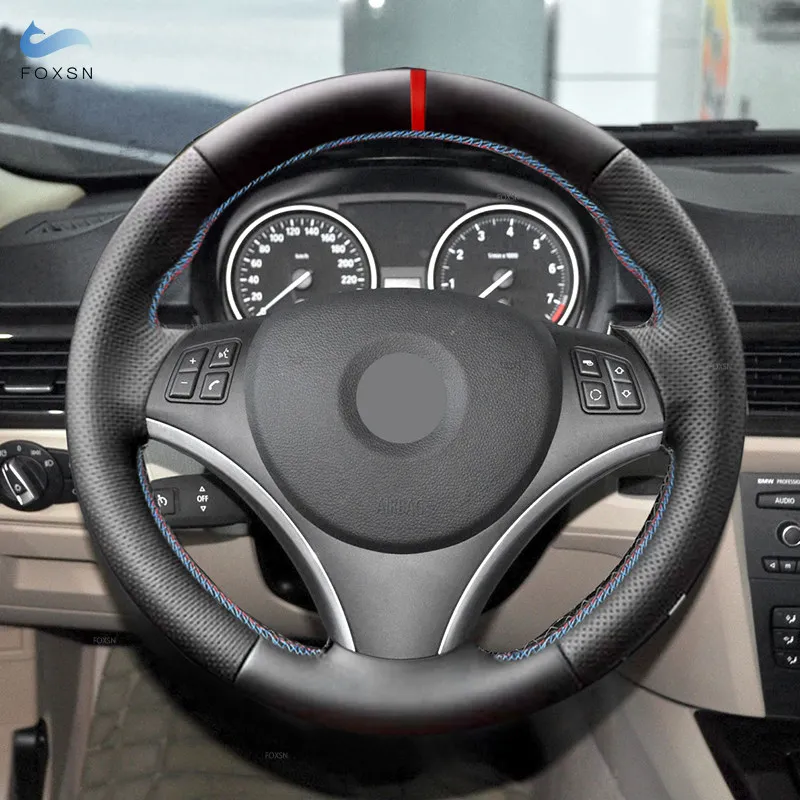 

Внутренняя кожаная накладка на руль из микрофибры для BMW X1 E84 2011-2013 (старый стиль) E82 E87 120i 130i E90 320i 325i 330i