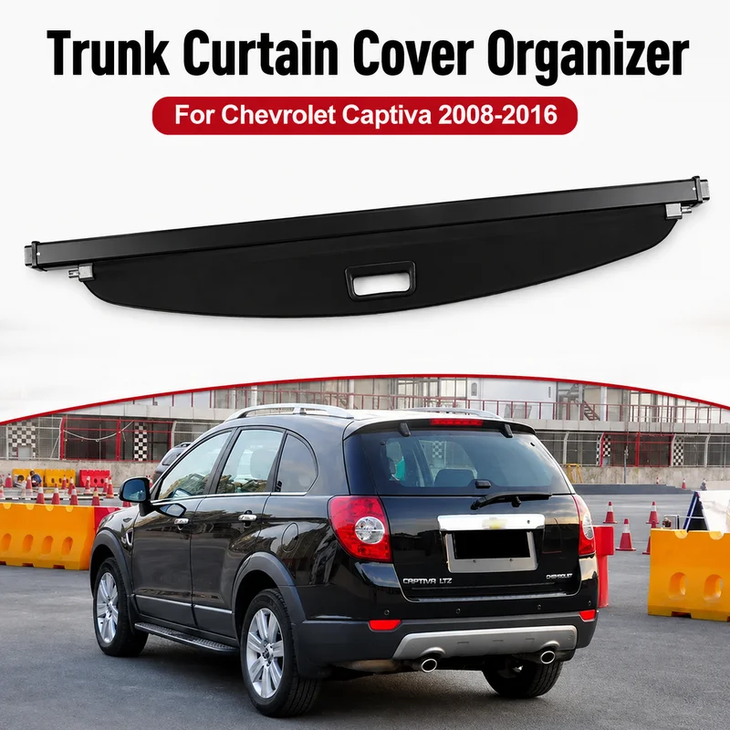 Trunk Curtain Cover Organizer For Chevrolet Captiva 2008-2016 Rear Rack Partition Shelter Shield Shade Luggage Cargo Storage