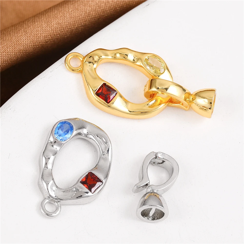 Simple New Fashion Jewelry Accessories Good Quality Exquisite Clasps & Hooks Gold Plated Handmade Making Components