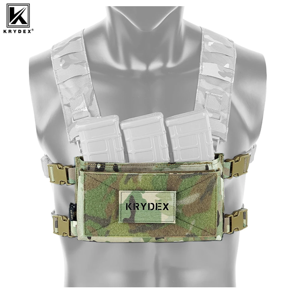 KRYDEX 500D Tactical Micro Fight Chassis Pouch Spiritus Style Front Panel Placard For MK3 MK4 Chest Rig JPC LV119 Plate Carrier