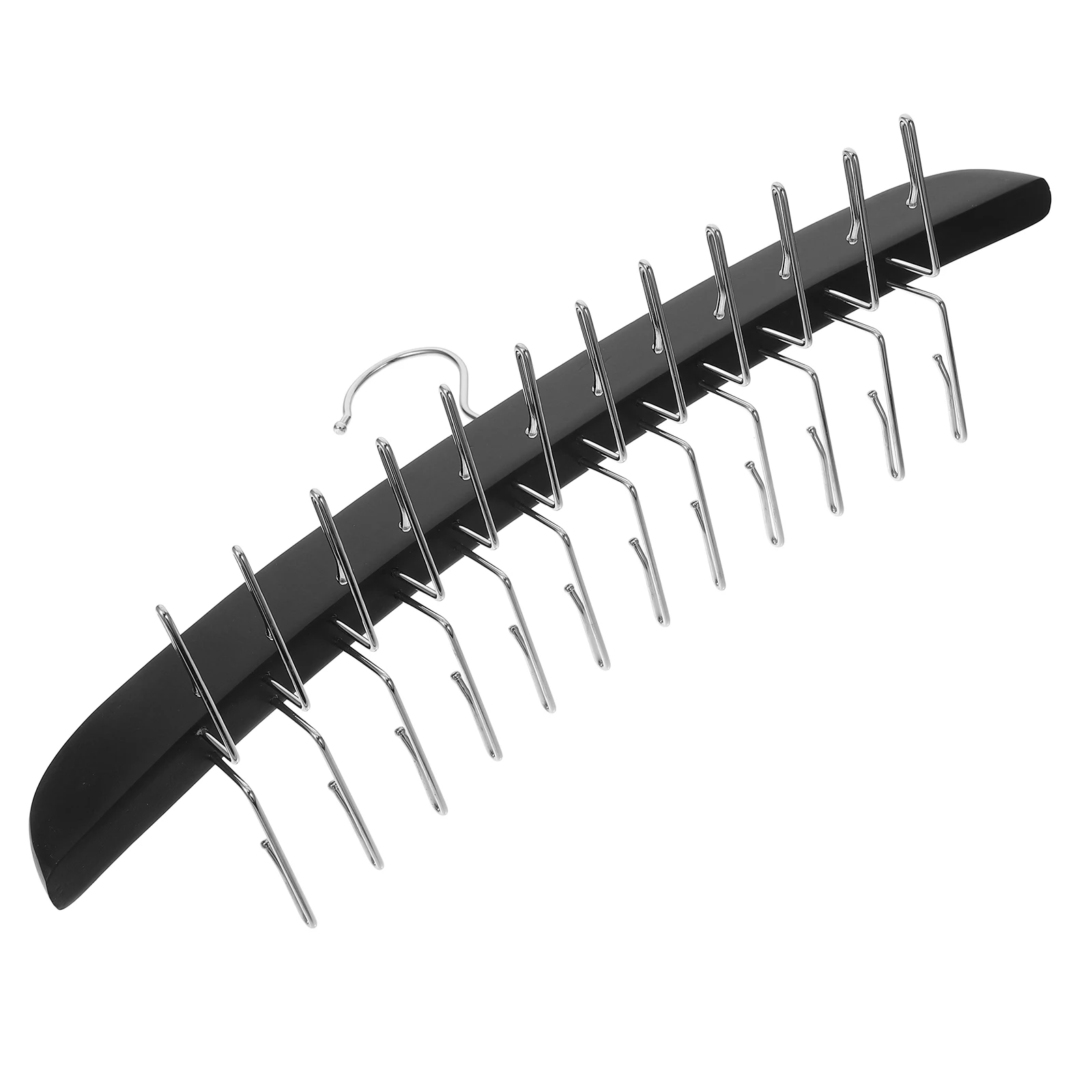 

Multifunctional Wood and Iron Hanger Scarf Tie Belt Holder Closet Organizer 24 Hooks Space Saving Tank Top Lingerie Accessory