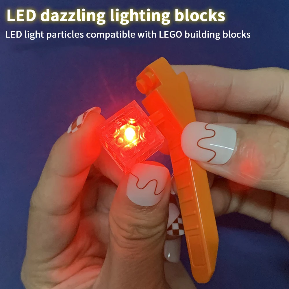 Stadt Bausteine Teile Mini Figuren LED Licht 2X2 Klassische Ziegel Zubehör Kinder Pädagogisches Licht-Emittierende Spielzeug Geschenk