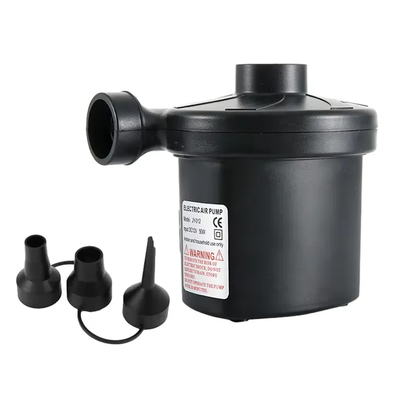 DC Electric Air Pump with 3 Nozzles 12V DC Inflator Deflator Pumps for Inflatables
