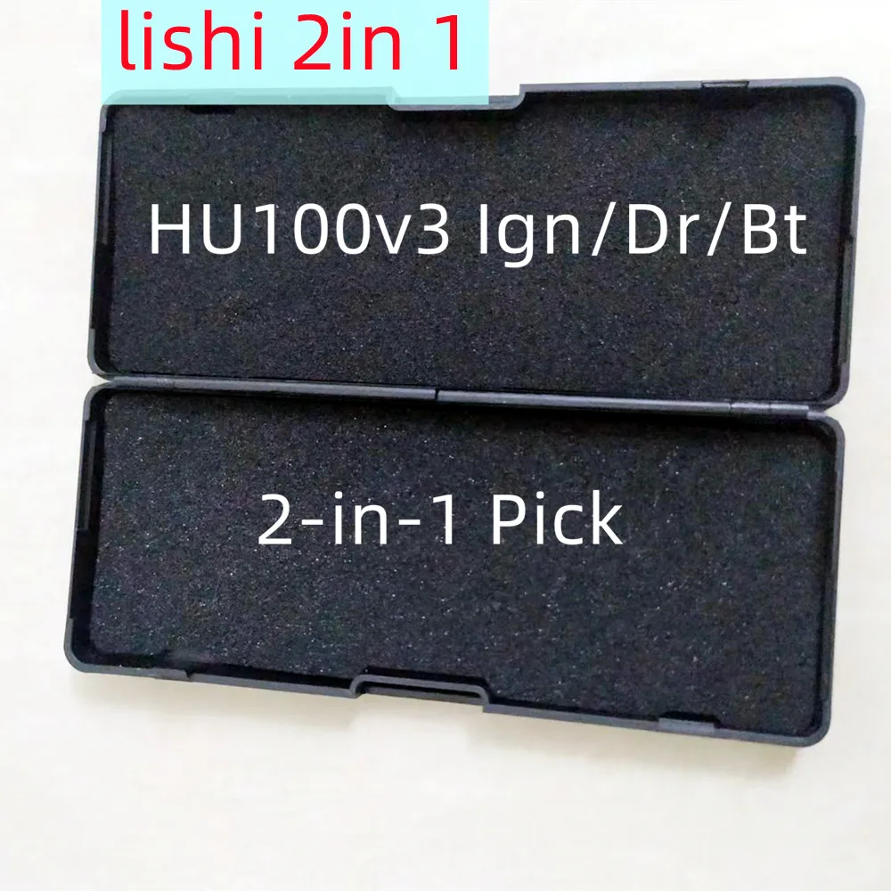 LISHI 2IN1 HU100V3IgnDrBt Lishi 2 in 1 2in1 เครื่องมือเครื่องมือช่างกุญแจสําหรับกุญแจรถสําหรับ BUICK, CADILLAC, CHEVROLET, OPEL/VAUXHALL