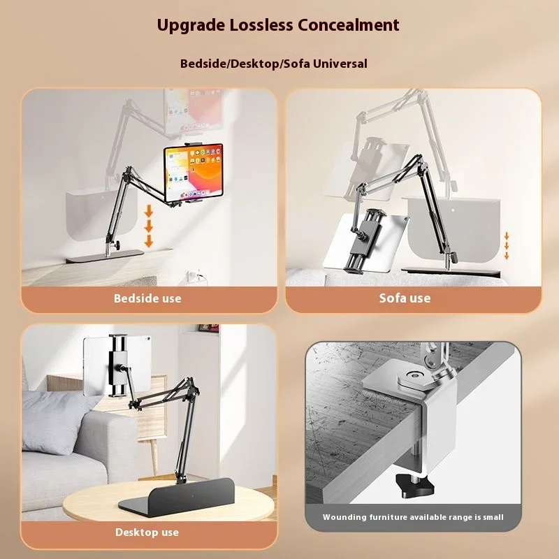 Manufacturer wholesale hidden lazy mobile phone bedside tablet bracket desktop sofa multi-functional universal shelf