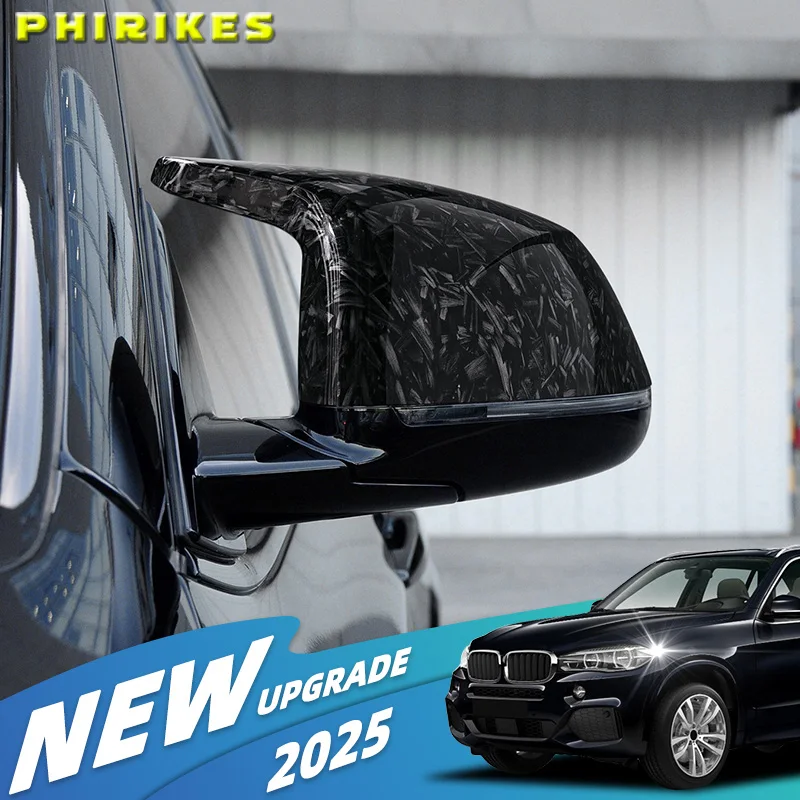 Neue weiße Carbon-Optik Außenspiegelabdeckung für BMW X3 F25 X4 F26 X5 F15 X6 F16-2018