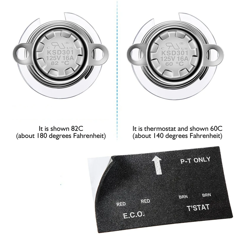 RV Water Heater Thermal Cutoff With ECO Thermostat Assembly Kit Replacement Part For 93866 91447