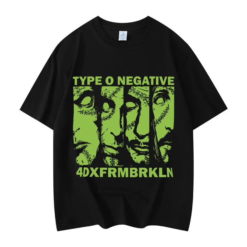 

Limited Type O Negative Band Print T-Shirt Metal Rock Vintage Short Sleeve T Shirts Men Women Clothing Gothic Fashion T-Shirts